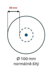 Leštící kotouč Kaliko rozměr 100x20 - otvor (varianty),  Kaliko 100x20 - otvor 8, normálně šitý