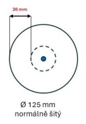 Leštící kotouč Molino 330, rozměr 125x20 - otvor (varianty),  Molino 330, 125x20 - otvor 8, normálně šitý