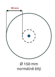 Leštící kotouč Dora 800, rozměr 150x20 - otvor (varianty),  Dora 800, 150x20 - otvor 8, normálně šitý