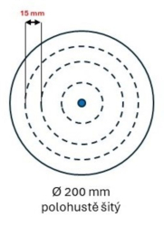 Leštící kotouč Dora 600, rozměr 200x20 - otvor (varianty),  Dora 600, 200x20 - otvor 8, polohustě šitý