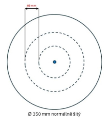 Leštící kotouč Dora 800, rozměr 350x25 - otvor (varianty),  Dora 800, 350x25 - otvor 40, normálně šitý