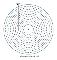 Leštící kotouč Damašek/Sypek rozměr 400x25x otvor (varianty),  Damašek/Sypek 400x25 - otvor 30, hustě šitý