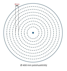 Leštící kotouč Kaliko rozměr 400x25 - otvor (varianty),  Kaliko 400x25 - otvor 30, polohustě šitý