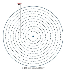Leštící kotouč Damašek/Sypek rozměr 450x25x otvor (varianty),  Damašek/Sypek 450x25 - otvor 30, polohustě šitý