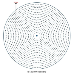 Leštící kotouč Damašek/Sypek rozměr 500x25x otvor (varianty),  Damašek/Sypek 500x25 - otvor 30, hustě šitý
