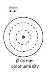 Leštící kotouč Dora 600, rozměr 80x20 - otvor (varianty),  Dora 600, 80x20 - otvor 8, polohustě šitý